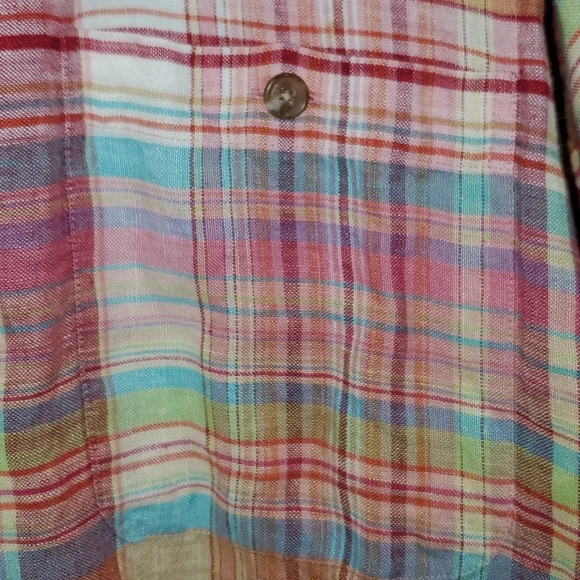 Talbots Men's 100% Linen Short Sleeve Shirt, Size XL - Picture 4 of 13